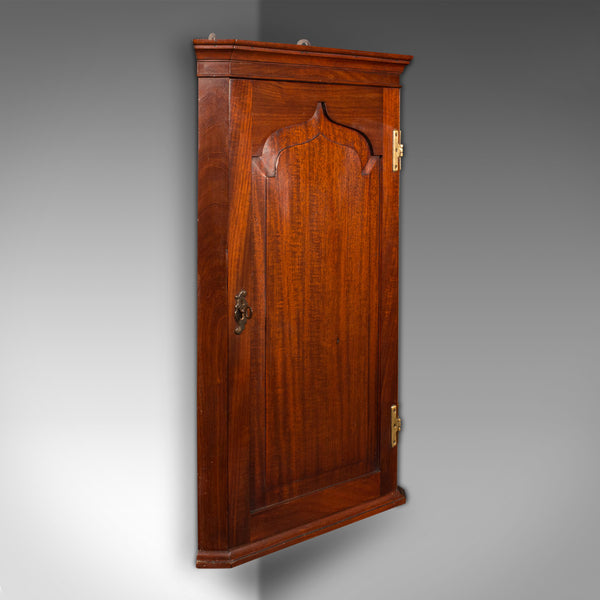 Antique Corner Cabinet, English, Cupboard, Georgian Revival, Victorian, C.1880