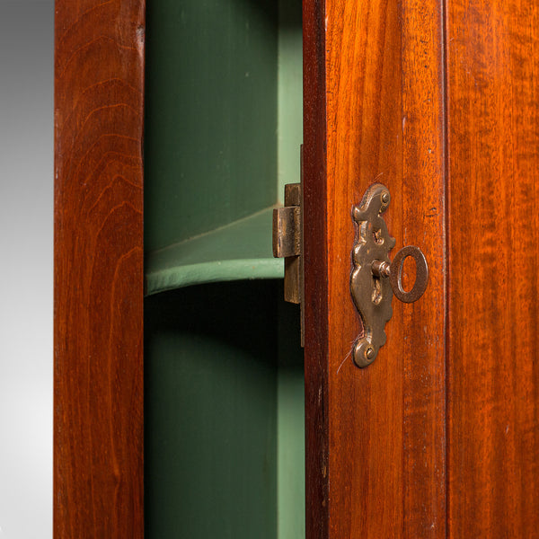 Antique Corner Cabinet, English, Cupboard, Georgian Revival, Victorian, C.1880