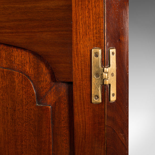 Antique Corner Cabinet, English, Cupboard, Georgian Revival, Victorian, C.1880