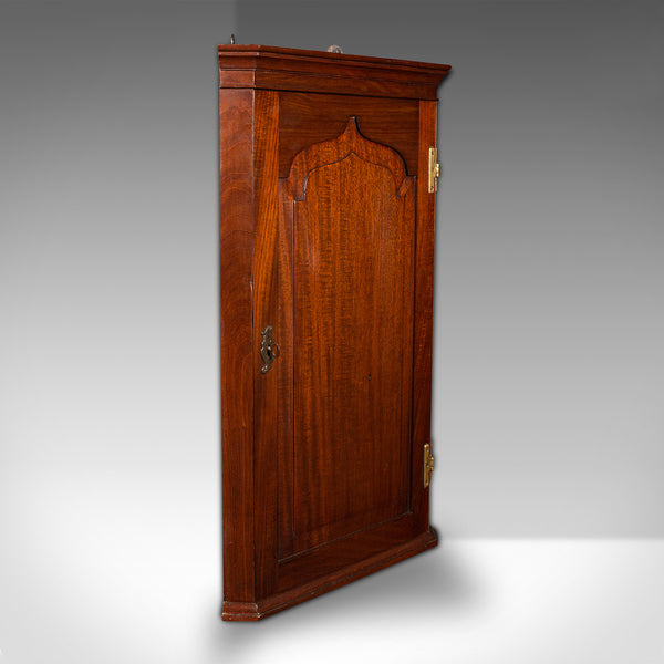 Antique Corner Cabinet, English, Cupboard, Georgian Revival, Victorian, C.1880