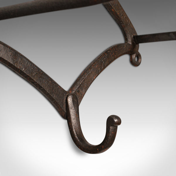 Pair Of Antique Equestrian Tack Racks, English, Wall, Saddle Rests, Victorian