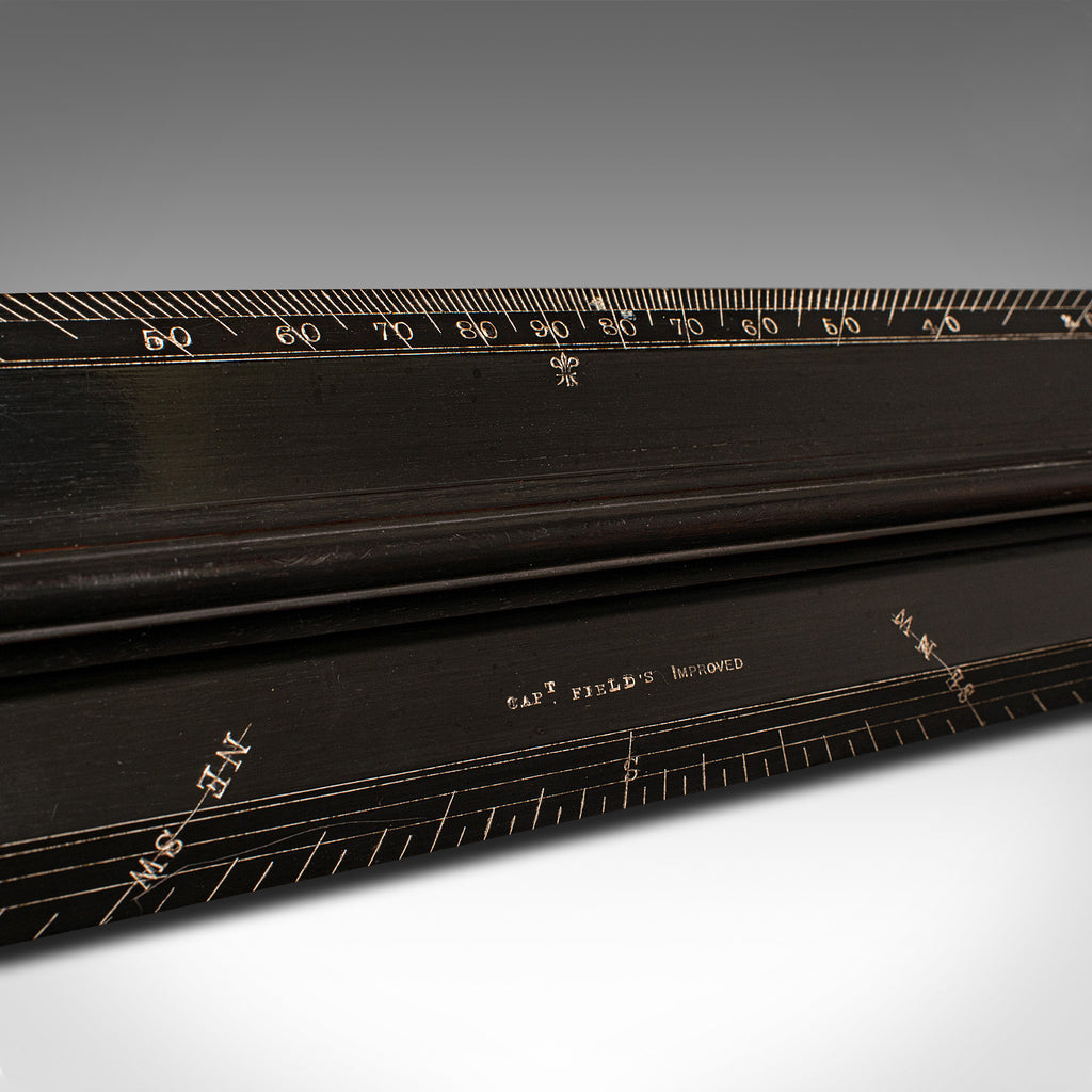 Antique Nautical Rolling Ruler, English, Maritime, Draughtsman ...