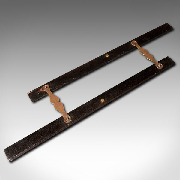 Pair Of Antique Parallel Rulers, English, Coromandel, Draughtsman's Instrument