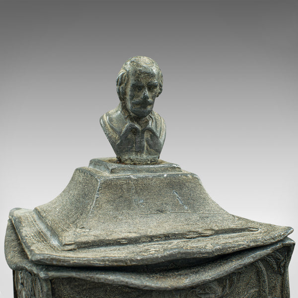 Heavy Antique Tobacco Keeper, English, Lead, Decorative, Snuff Box, William III