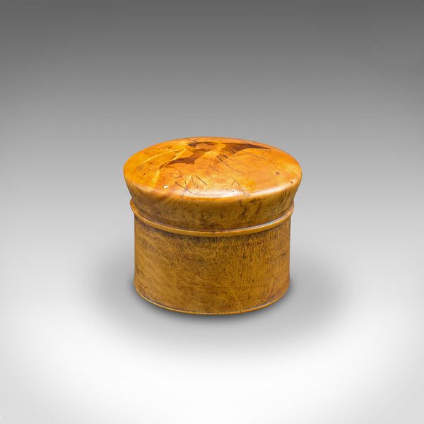 Set Of 2 Small Antique Apothecary Boxes, English Yew, Miniature Treen, Victorian