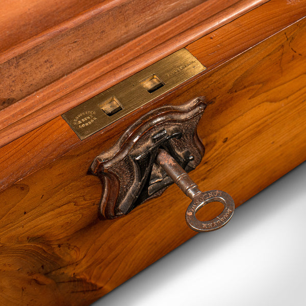 Antique Keepsake Box, Scottish, Sycamore, Work, Jewellery Case, Victorian, 1880