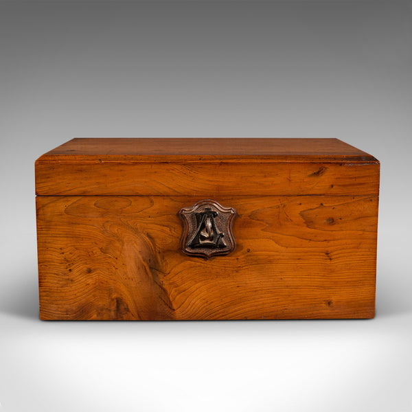 Antique Keepsake Box, Scottish, Sycamore, Work, Jewellery Case, Victorian, 1880