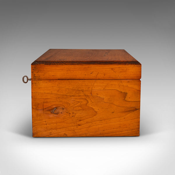 Antique Keepsake Box, Scottish, Sycamore, Work, Jewellery Case, Victorian, 1880