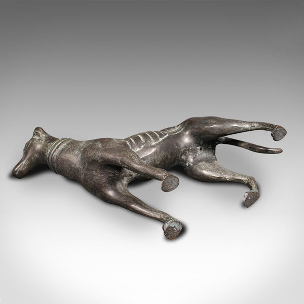 Vintage Greyhound Figure, French, Bronze, Dog Statue, Art Deco Taste, Circa 1930