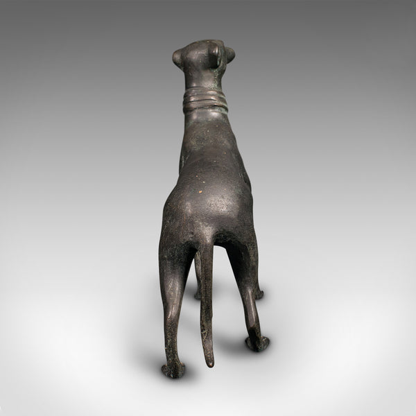Vintage Greyhound Figure, French, Bronze, Dog Statue, Art Deco Taste, Circa 1930