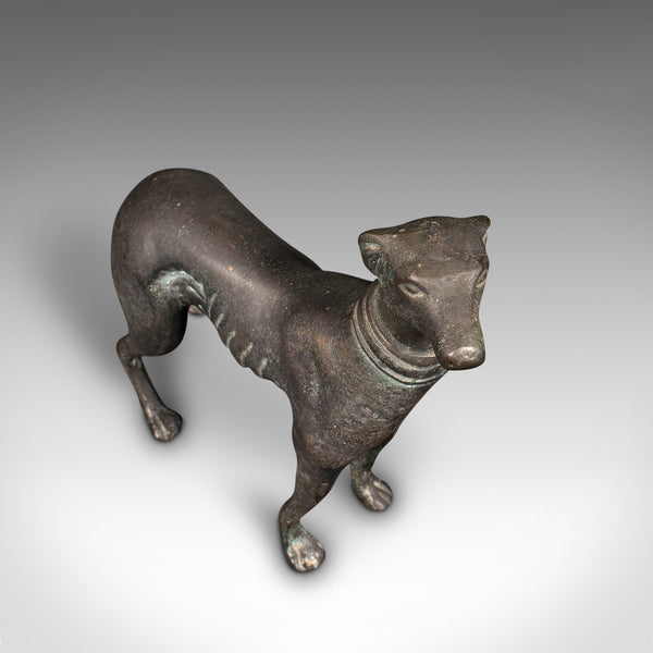 Vintage Greyhound Figure, French, Bronze, Dog Statue, Art Deco Taste, Circa 1930