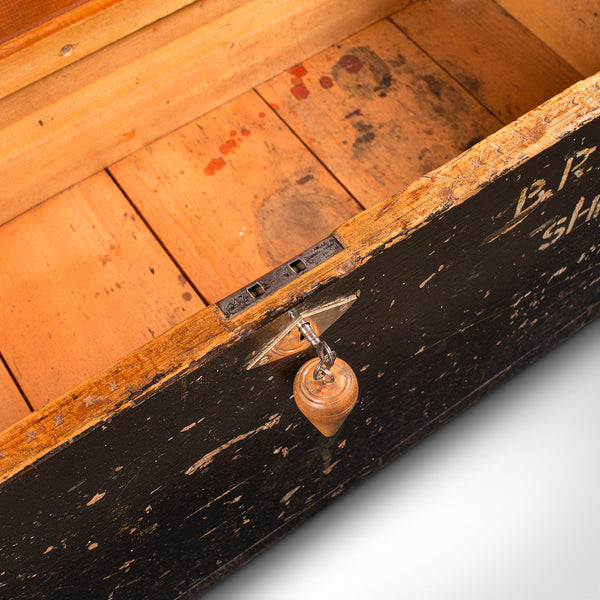 Vintage Shipwright's Tool Chest, English, Cedar, Pine, Craftsman's Trunk, C.1940