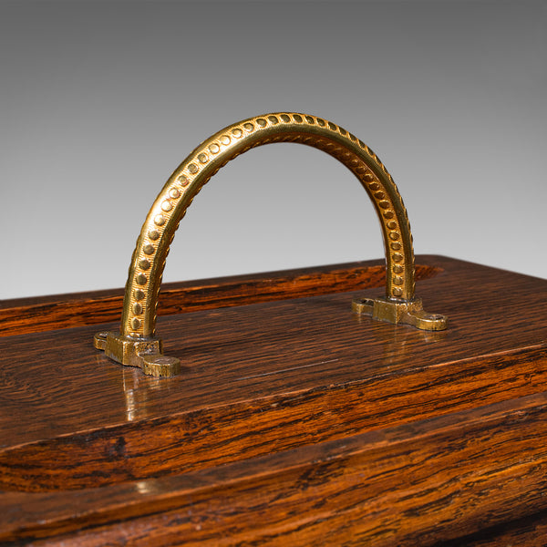 Antique Desk Tidy, English, Oak, Tabletop, Pen Tray, Document Drawer, Edwardian