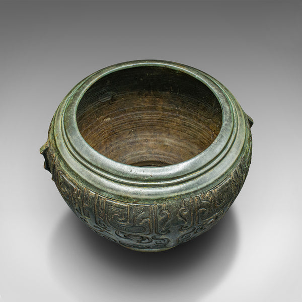 Antique Decorative Censer, Japanese, Bronze, Incense, Jardiniere Pot, Victorian