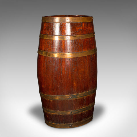 Antique Coopered Whisky Barrel, Scottish, Hall, Stick, Umbrella Stand, Victorian