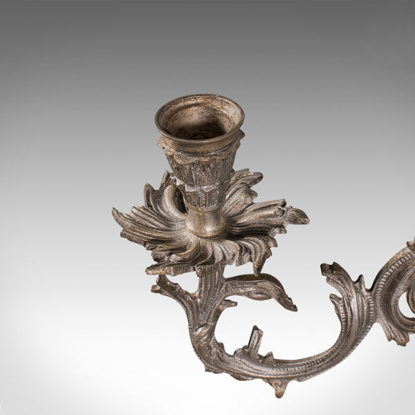Pair, Antique Decorative Candelabra, French, Centrepiece Candlesticks, Edwardian
