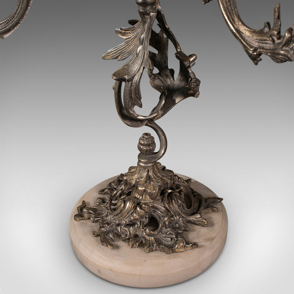 Pair, Antique Decorative Candelabra, French, Centrepiece Candlesticks, Edwardian