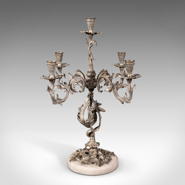 Pair, Antique Decorative Candelabra, French, Centrepiece Candlesticks, Edwardian