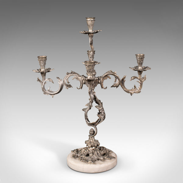 Pair, Antique Decorative Candelabra, French, Centrepiece Candlesticks, Edwardian