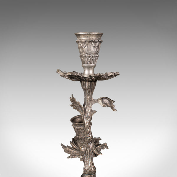 Pair, Antique Decorative Candelabra, French, Centrepiece Candlesticks, Edwardian