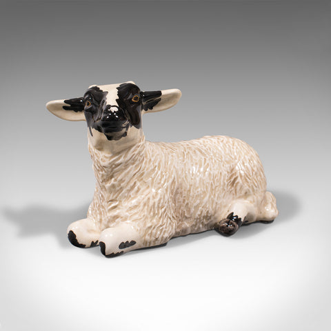 Small Vintage Decorative Lamb, English, Ceramic, Livestock Figure, Circa 1990