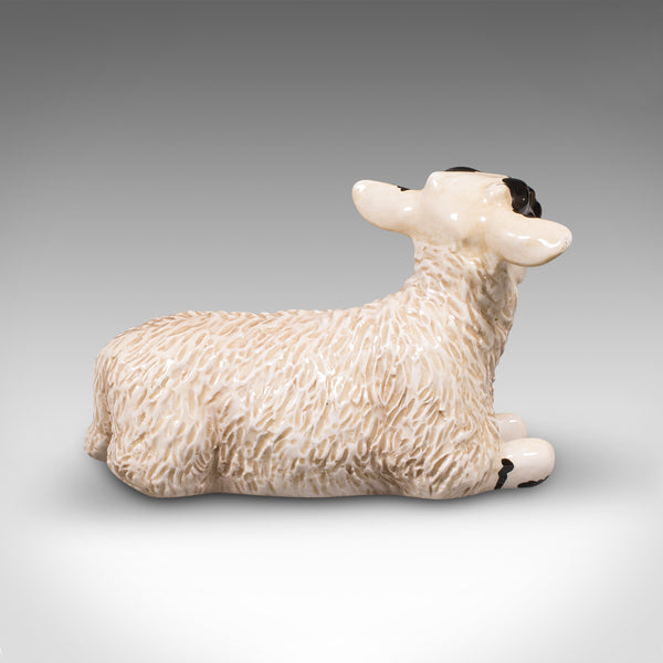 Small Vintage Decorative Lamb, English, Ceramic, Livestock Figure, Circa 1990