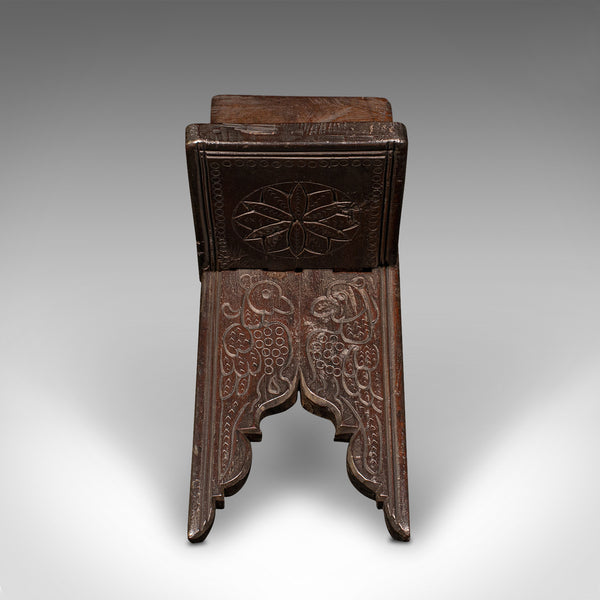 Antique Folio Stand, Anglo Indian, Folding Book Rest, Desktop, Victorian, C.1900