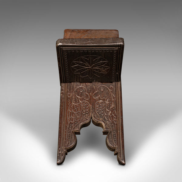 Antique Folio Stand, Anglo Indian, Folding Book Rest, Desktop, Victorian, C.1900