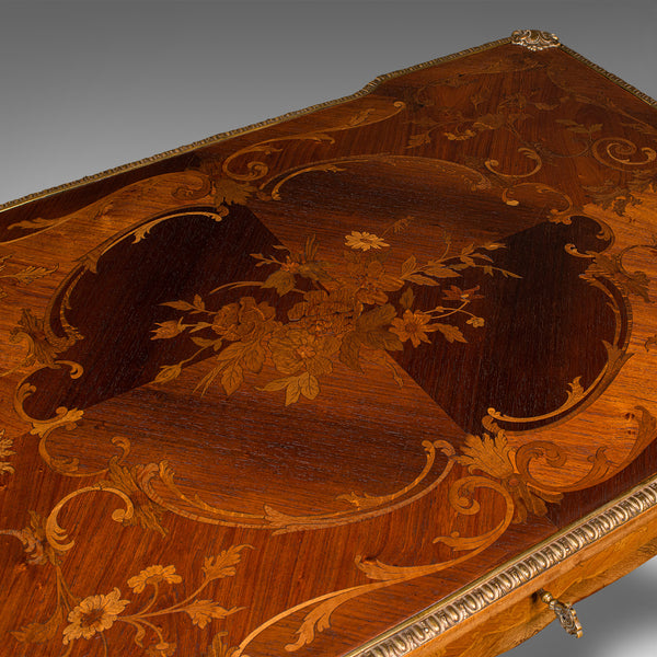 Antique Writing Desk, French, Decorative Centre Table, Louis XV Taste, Victorian
