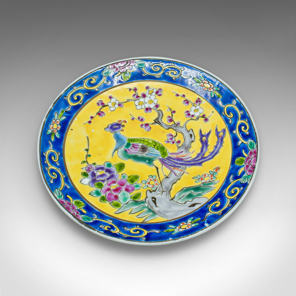 Antique Decorative Plate, Chinese, Display Plate, Famille Jaune, Victorian, Qing