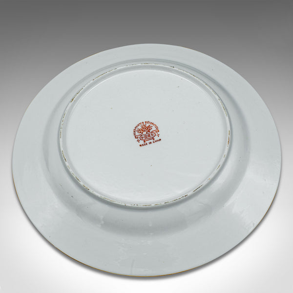 Vintage Display Plate, Chinese, Ceramic, Serving Dish, Art Deco, Dragons, C.1930