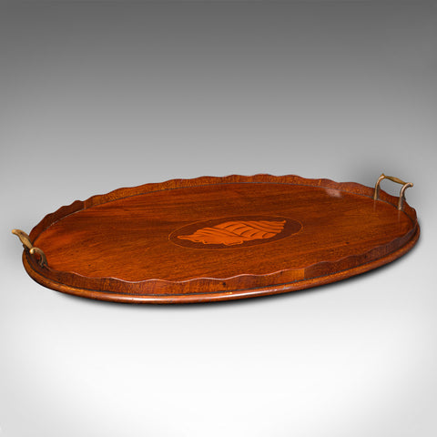 Antique Decorative Serving Tray, English, Inlaid, Afternoon Tea, Regency, 1830