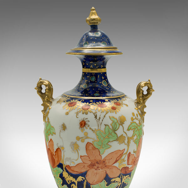 Small Antique Baluster Urn, English, Ceramic, Decorative Posy Vase, Victorian