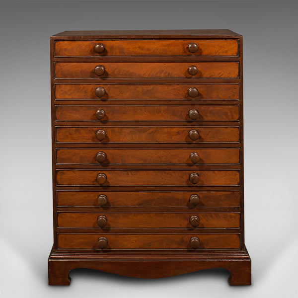 Antique Specimen Chest, English, Collector's Chest of Drawers, Georgian, C.1800