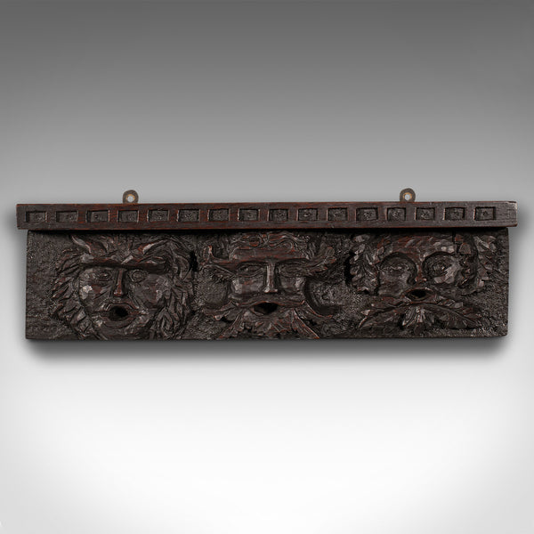 Antique Decorative Wall Bracket, English, Carved Oak, Frieze, Gothic, Victorian