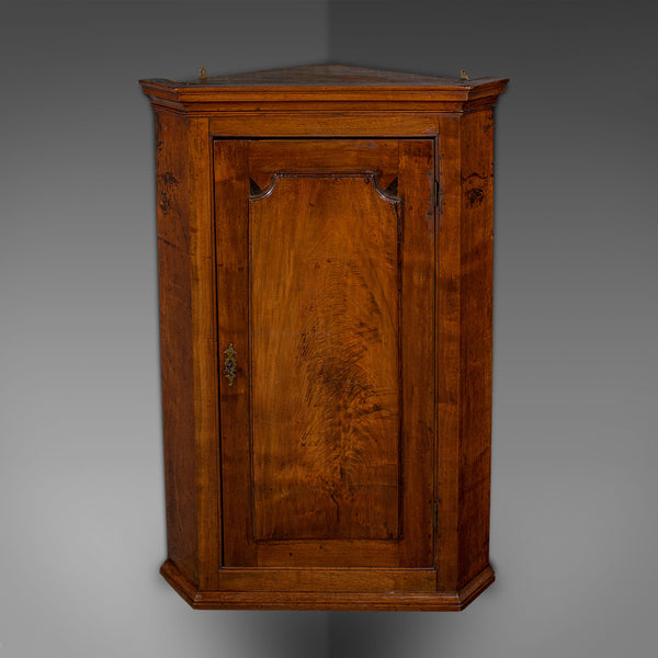 Antique Corner Cabinet, English, Wall Cupboard, Floor Standing, Georgian, C.1780