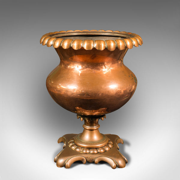 Antique Decorative Jardiniere, English, Copper, Planter, Art Nouveau, Victorian