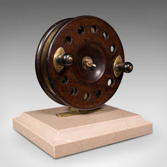 1900 to 1910 fishing reels Antique Mounted Fishing Reel, English Brass, Decorative, Travertine... –  London Fine Antiques