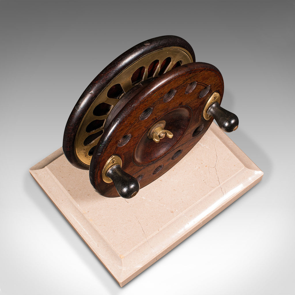 antique english fishing reels Antique Mounted Fishing Reel, English Brass, Decorative, Travertine... – London Fine Antiques