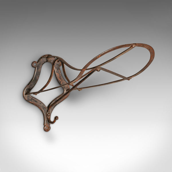 Antique Duck Bill Saddle Rack, English, Wall Mount, Equestrian Rest, Victorian