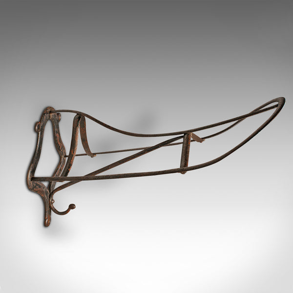 Antique Duck Bill Saddle Rack, English, Wall Mount, Equestrian Rest, Victorian