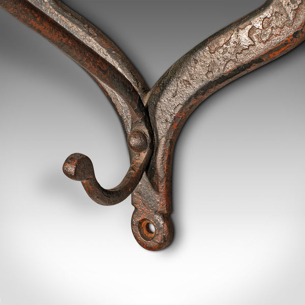 Antique Duck Bill Saddle Rack, English, Wall Mount, Equestrian Rest, Victorian