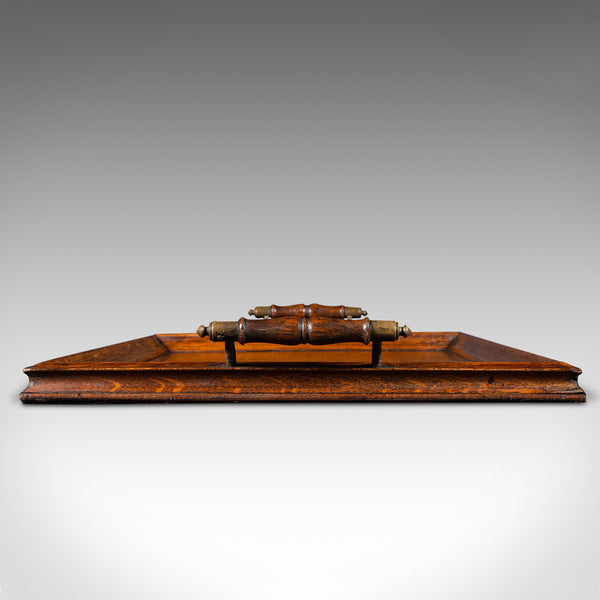 Antique Serving Tray, English, Oak, Brass, Afternoon Tea, Edwardian, Circa 1910