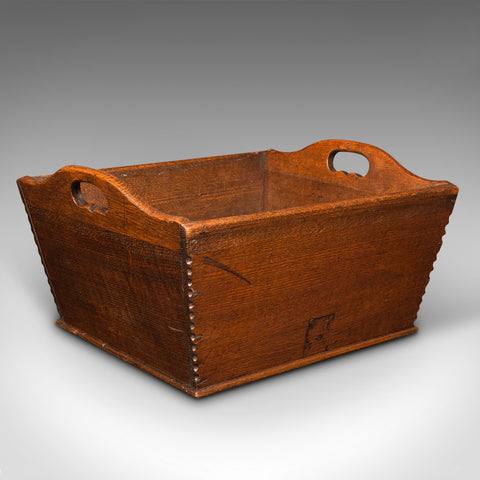 Antique Cheese Carrying Box, English, Oak, Garden Produce Tray, Georgian, C.1800