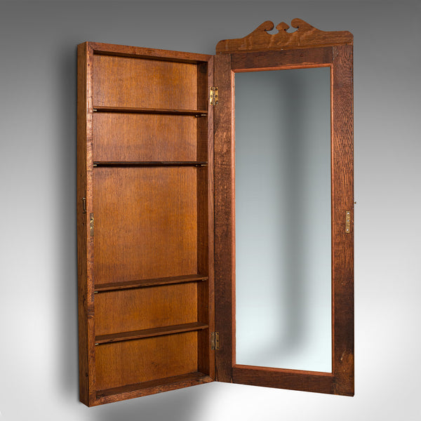 Antique Shop's Display Cabinet, English, Oak, Glass Showcase, Retail, Edwardian
