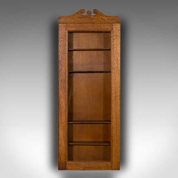 Antique Shop's Display Cabinet, English, Oak, Glass Showcase, Retail, Edwardian