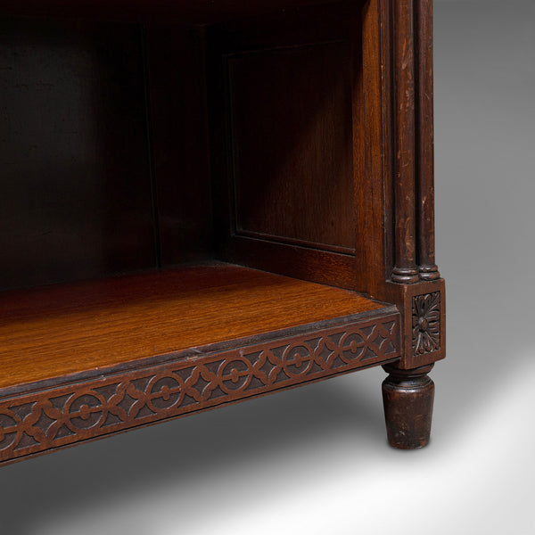 Antique Drawing Room Book Cabinet, English, Walnut, Bookshelves, Victorian, 1880