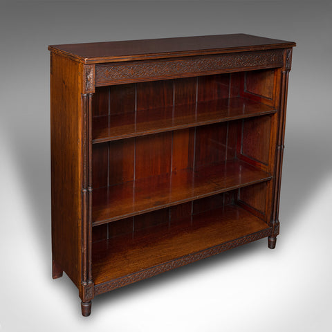 Antique Drawing Room Book Cabinet, English, Walnut, Bookshelves, Victorian, 1880