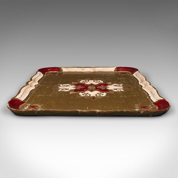 Vintage Decorative Tea Tray, Italian, Serving Platter, Baroque Revival, C.1950