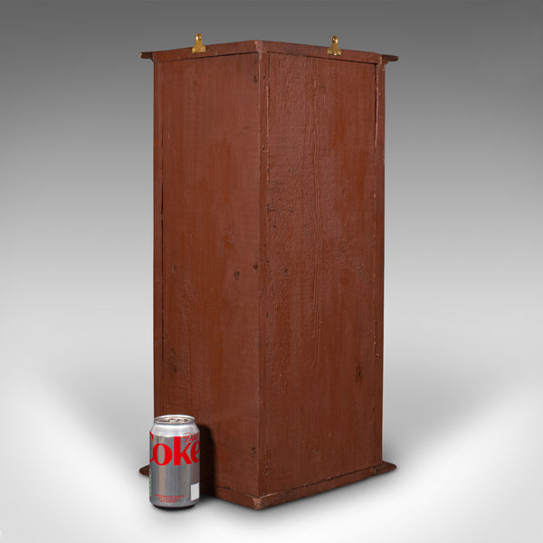 Small Antique Corner Medicine Cabinet, English, Bow Front, Cupboard, Victorian